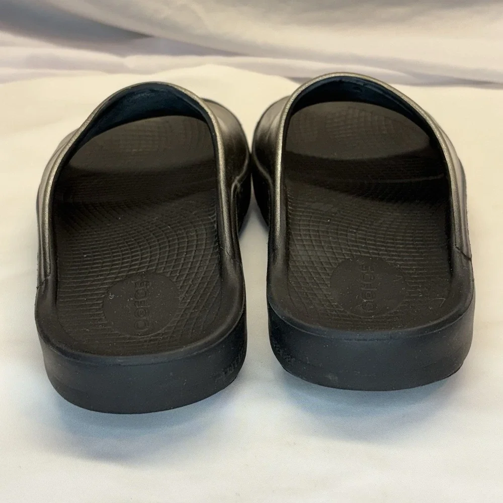 Oofos Sandals Ooahh Slides M 7 / W 9 EU 40 Beach Metallic Iridescent Calypso‎